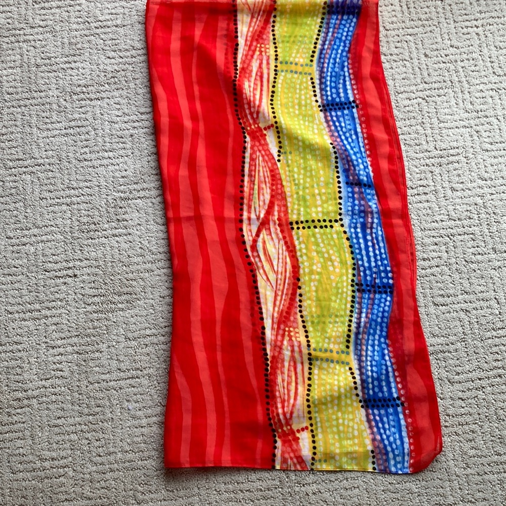 Tangerine multi color Scarf
